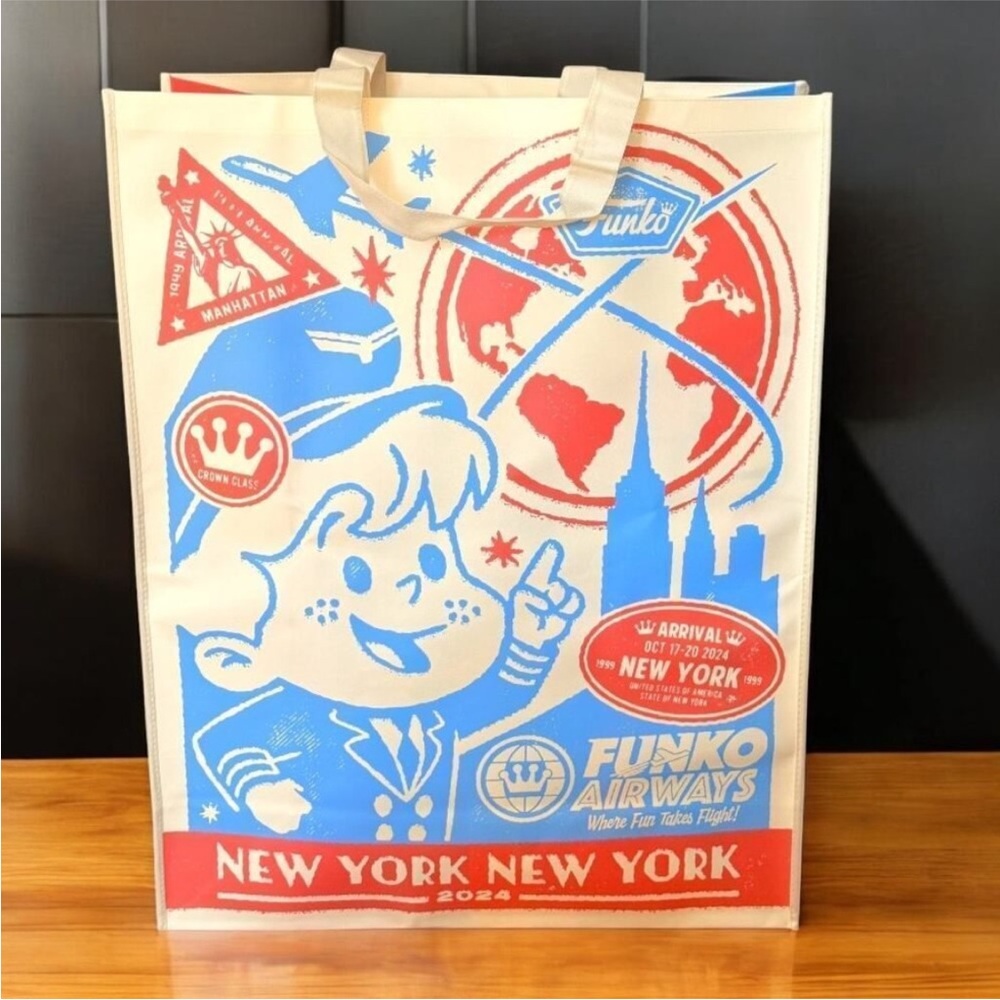 NYCC 2024 Exclusive Funkoville New York City Comic Con Large Funko Shopping Tote